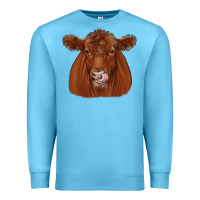 Ocean Blue red angus Premium Sweatshirt - JahusDesignShop