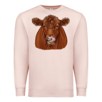 Pale Pink red angus Premium Sweatshirt - JahusDesignShop