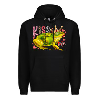 Black kiss me frog Premium Hoodie - RacoonDesign