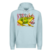 Blue Mist kiss me frog Premium Hoodie - RacoonDesign