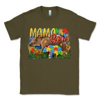 Army Green Mama bear Autism Classic Tee - CowGirlArtShop