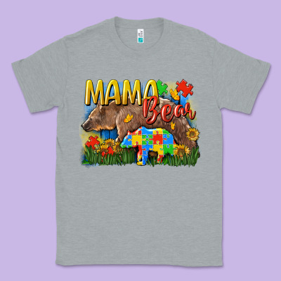 Mama Bear Autism Classic Tee Designed By Cowgirlartshop