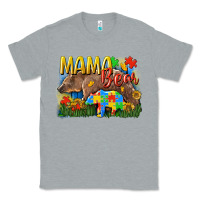 Heather Grey Mama bear Autism Classic Tee - CowGirlArtShop