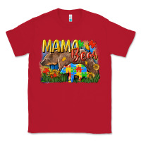 Red Mama bear Autism Classic Tee - CowGirlArtShop