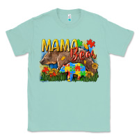 Seafoam Mama bear Autism Classic Tee - CowGirlArtShop