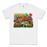 White Mama bear Autism Classic Tee - CowGirlArtShop