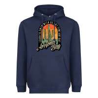 Navy Arizona Bay Swim Team Heavyweight Hoodie - DesigneFamous