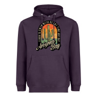 Plum Arizona Bay Swim Team Heavyweight Hoodie - DesigneFamous