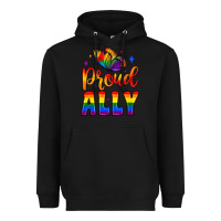 Black proud ally Heavyweight Hoodie - JahusDesignShop