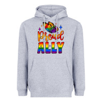 Heather Grey proud ally Heavyweight Hoodie - JahusDesignShop