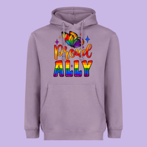Proud Ally Heavyweight Hoodie Designed By Jahusdesignshop