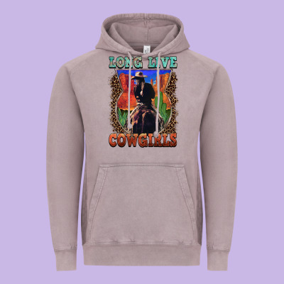 Long Live Cowgirls Vintage Hoodie Designed By Fadigitalartstudio