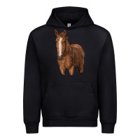 Black brown horse Urban Hoodie - RanaPortraitStore