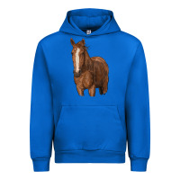 Cobalt brown horse Urban Hoodie - RanaPortraitStore