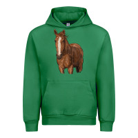 Emerald brown horse Urban Hoodie - RanaPortraitStore