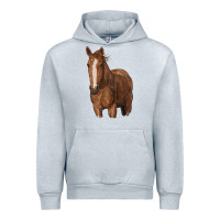 Heather Grey brown horse Urban Hoodie - RanaPortraitStore