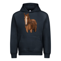 Navy brown horse Urban Hoodie - RanaPortraitStore