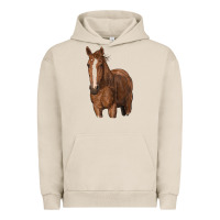 Pigment French Oak brown horse Urban Hoodie - RanaPortraitStore