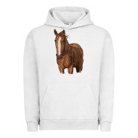 Pigment Lunar Rock brown horse Urban Hoodie - RanaPortraitStore