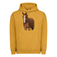 Pigment Peanut Butter brown horse Urban Hoodie - RanaPortraitStore