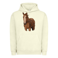 Pigment Pistachio brown horse Urban Hoodie - RanaPortraitStore