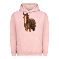 Pigment Salmon brown horse Urban Hoodie - RanaPortraitStore
