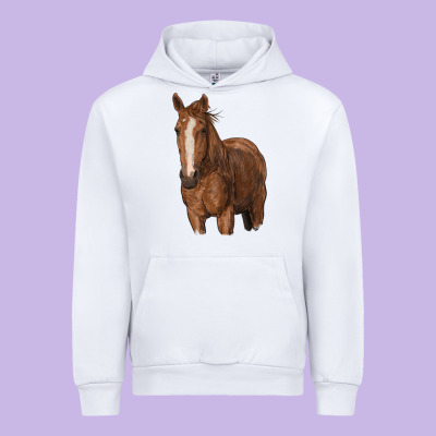 Brown Horse Urban Hoodie Designed By Ranaportraitstore