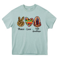 Arona Peace Love Lady Of Guadalupe Heavy Core Tee - RanaPortraitStore