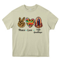 Mossy Peace Love Lady Of Guadalupe Heavy Core Tee - RanaPortraitStore