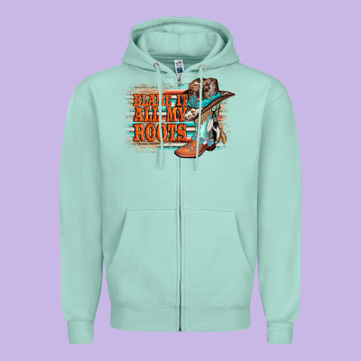 Blame It All My Roots Zipper Hoodie Designed By Adodesignshop