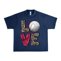 Navy love volleyball Urban Heavy Tee - FaDigitalArtStudio