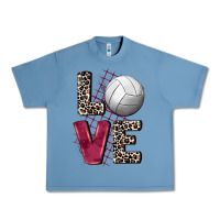Pebble Blue love volleyball Urban Heavy Tee - FaDigitalArtStudio
