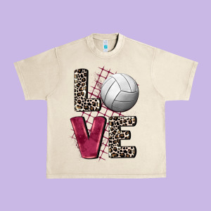 Love Volleyball Urban Heavy Tee Designed By Fadigitalartstudio