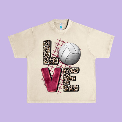 Love Volleyball Urban Heavy Tee Designed By Fadigitalartstudio