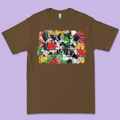 Autism Background Premium Tee Designed By Cowgirlartshop