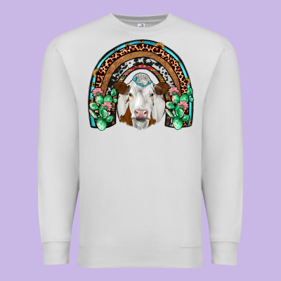 Simmental  Rainbow Premium Sweatshirt Designed By Jahusdesignshop