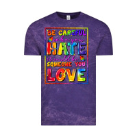 Cloud Purple Be careful who you hate it could be someone you Vintage Tee - FaDigitalArtStudio