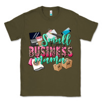 Army Green Small Business Mama Classic Tee - CowGirlArtShop