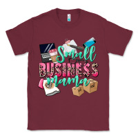 Burgundy Small Business Mama Classic Tee - CowGirlArtShop