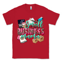 Red Small Business Mama Classic Tee - CowGirlArtShop