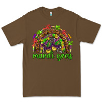 Cacao Mardi Gras rainbow and masks Premium Tee - HowdyJamesFarm