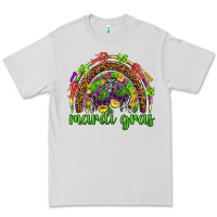 Dove Grey Mardi Gras rainbow and masks Premium Tee - HowdyJamesFarm