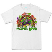 White Mardi Gras rainbow and masks Premium Tee - HowdyJamesFarm