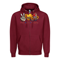 Burgundy peace love country american texas flag boots Zipper Hoodie - AdoDesignShop
