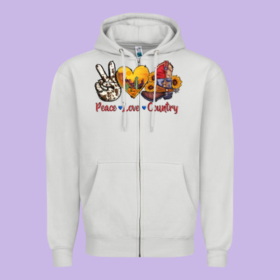 Peace Love Country American Texas Flag Boots Zipper Hoodie Designed By Adodesignshop