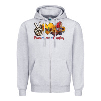 Heather Grey peace love country american texas flag boots Zipper Hoodie - AdoDesignShop