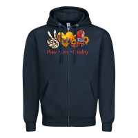 Navy peace love country american texas flag boots Zipper Hoodie - AdoDesignShop