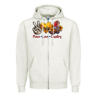 Oatmeal Heather peace love country american texas flag boots Zipper Hoodie - AdoDesignShop