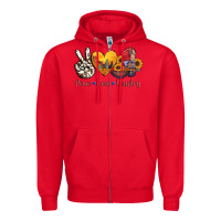 Red peace love country american texas flag boots Zipper Hoodie - AdoDesignShop