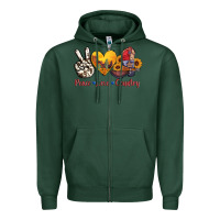 Sports Green peace love country american texas flag boots Zipper Hoodie - AdoDesignShop